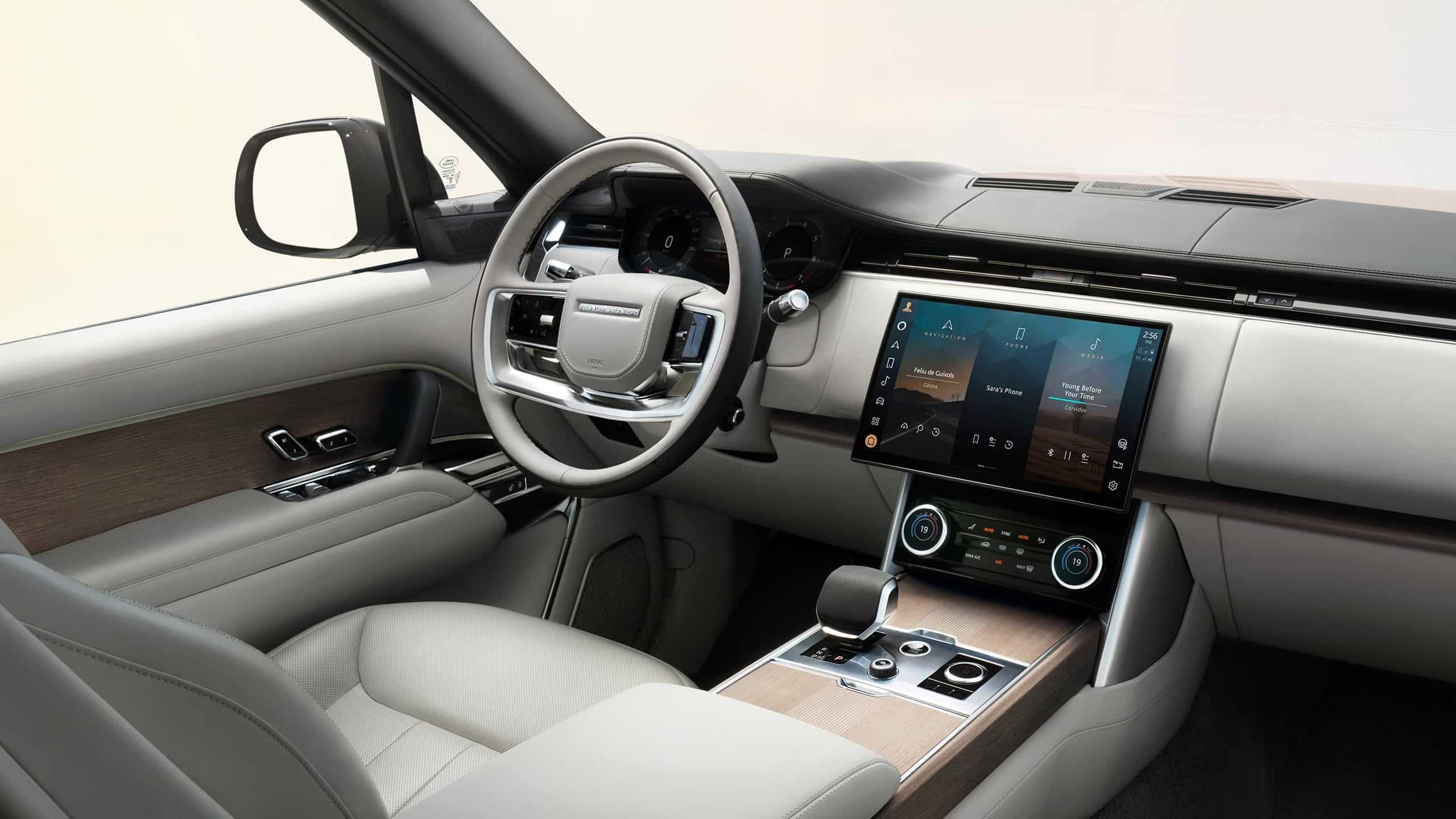 New Range Rover interior front view