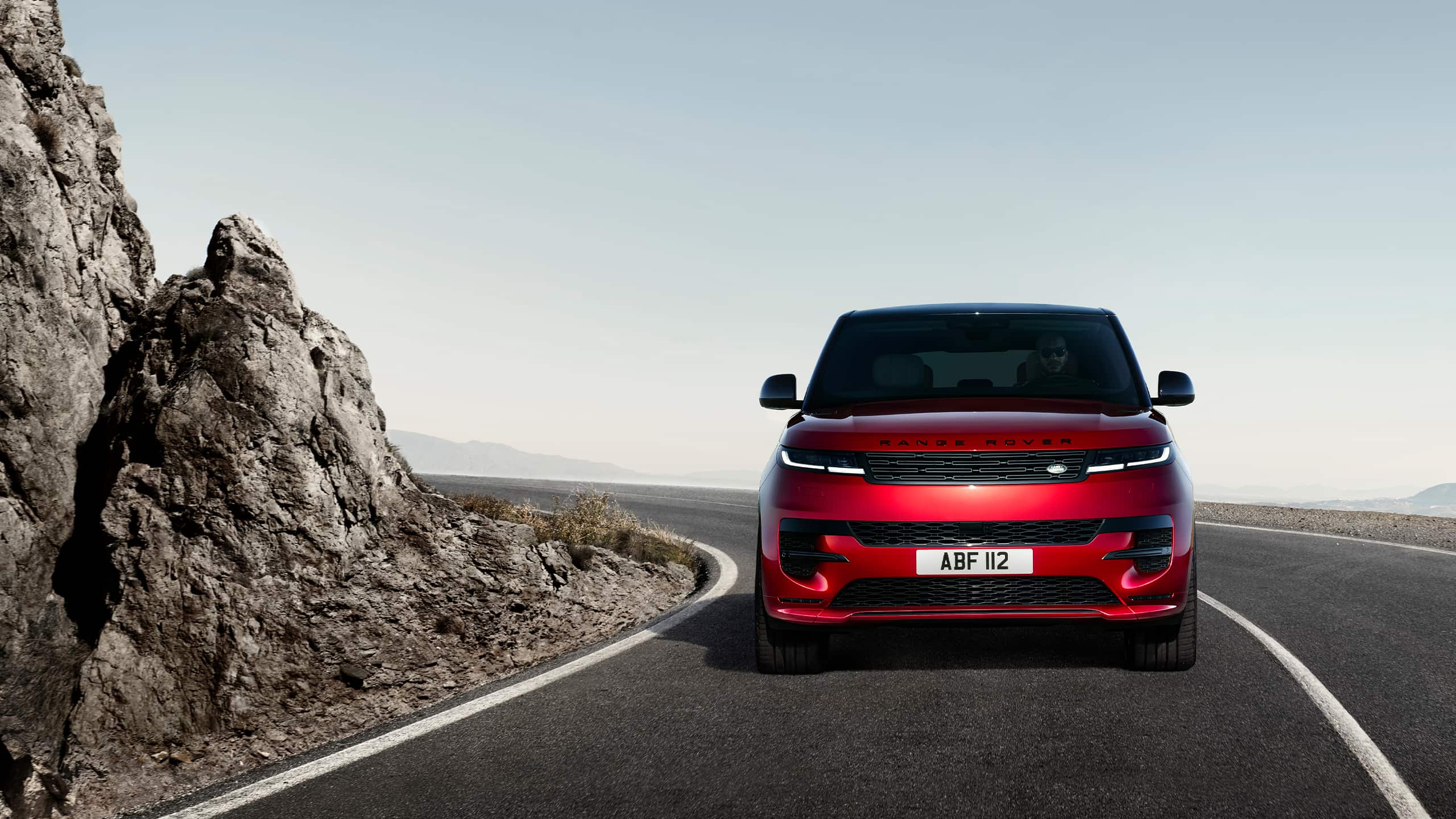 Range Rover Sport front view on road